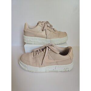 Nike Air Force 1 Pixel Blush Pink Lace Up Womens Sneakers Shoes Size 9